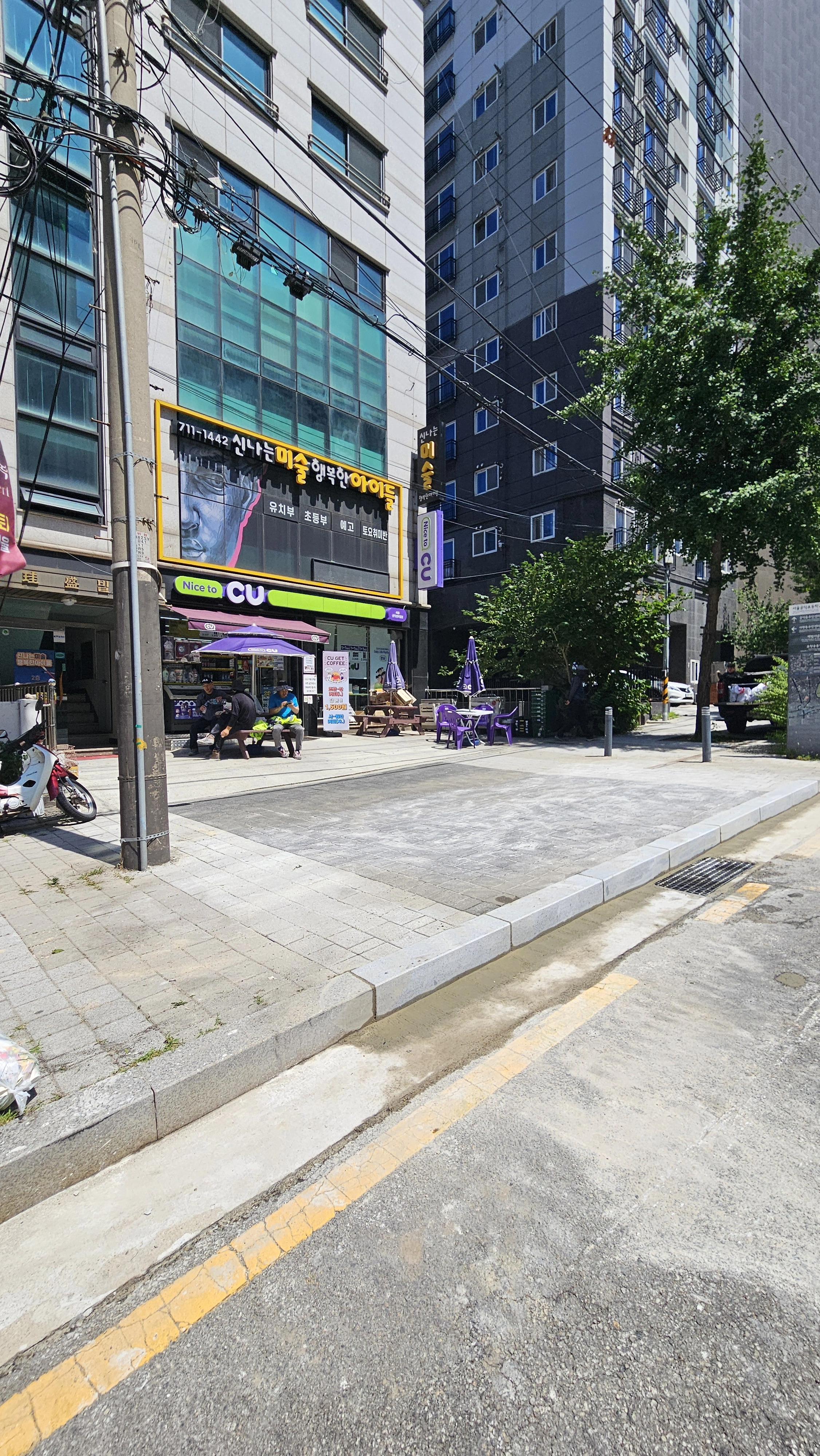 인천 서구 주차 구획 시공