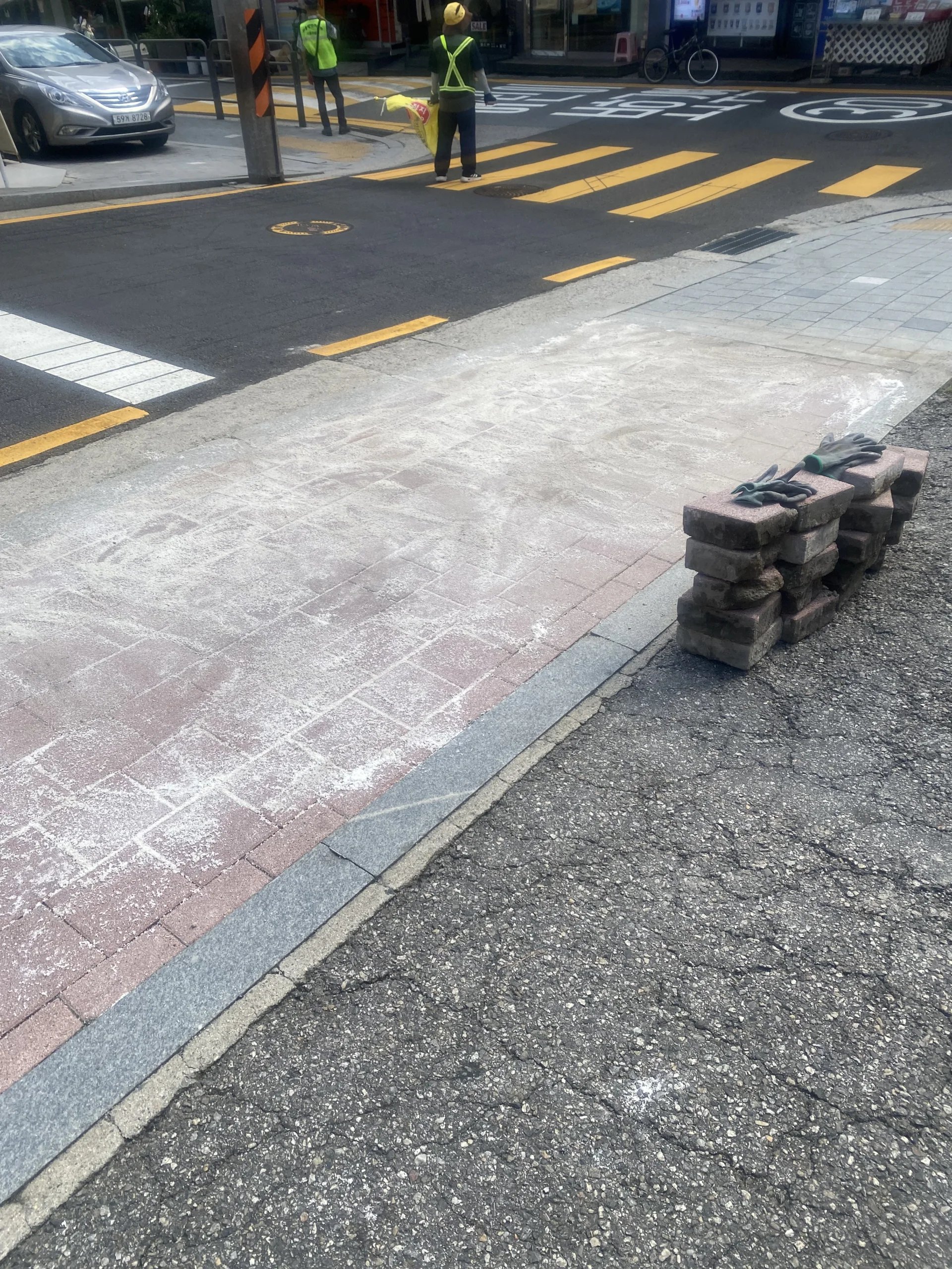 보도블럭 신설 (시공중) · 경기 구리